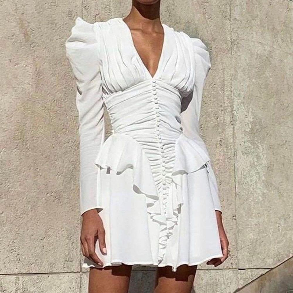 Misha Collection Jia Dress White